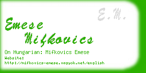 emese mifkovics business card